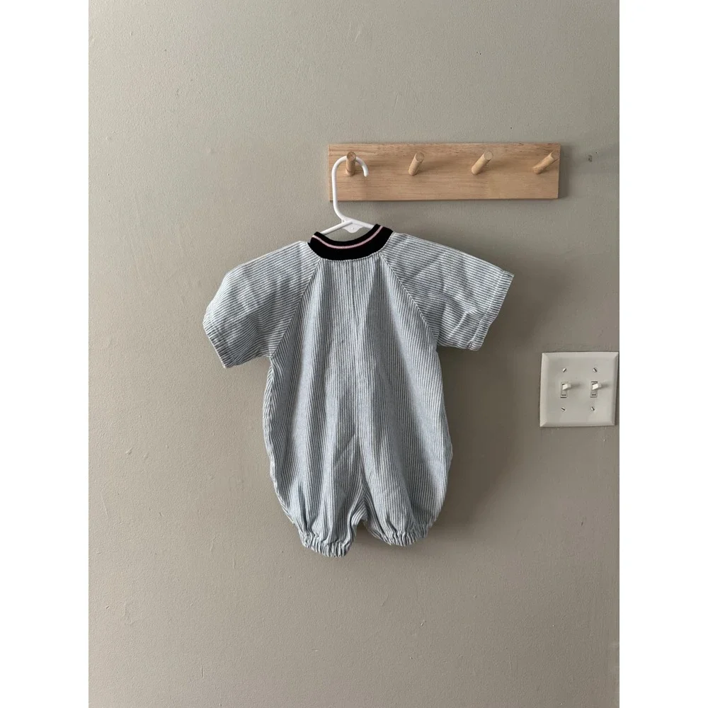 12M vintage denim romper